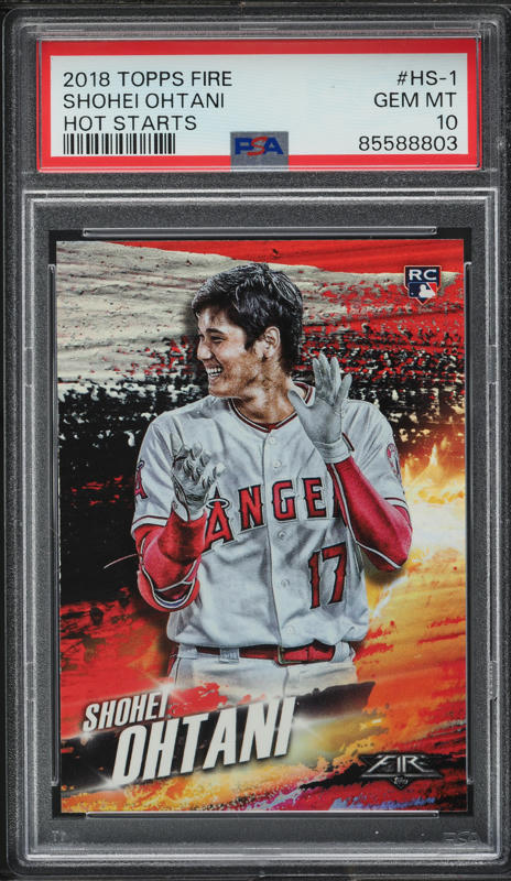 2018 Topps Fire Hot Starts Shohei Ohtani ROOKIE #HS-1 PSA 10 GEM