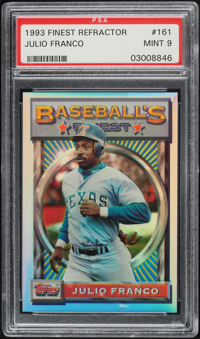 1993 Finest Refractor Julio Franco #161 PSA 9 MINT