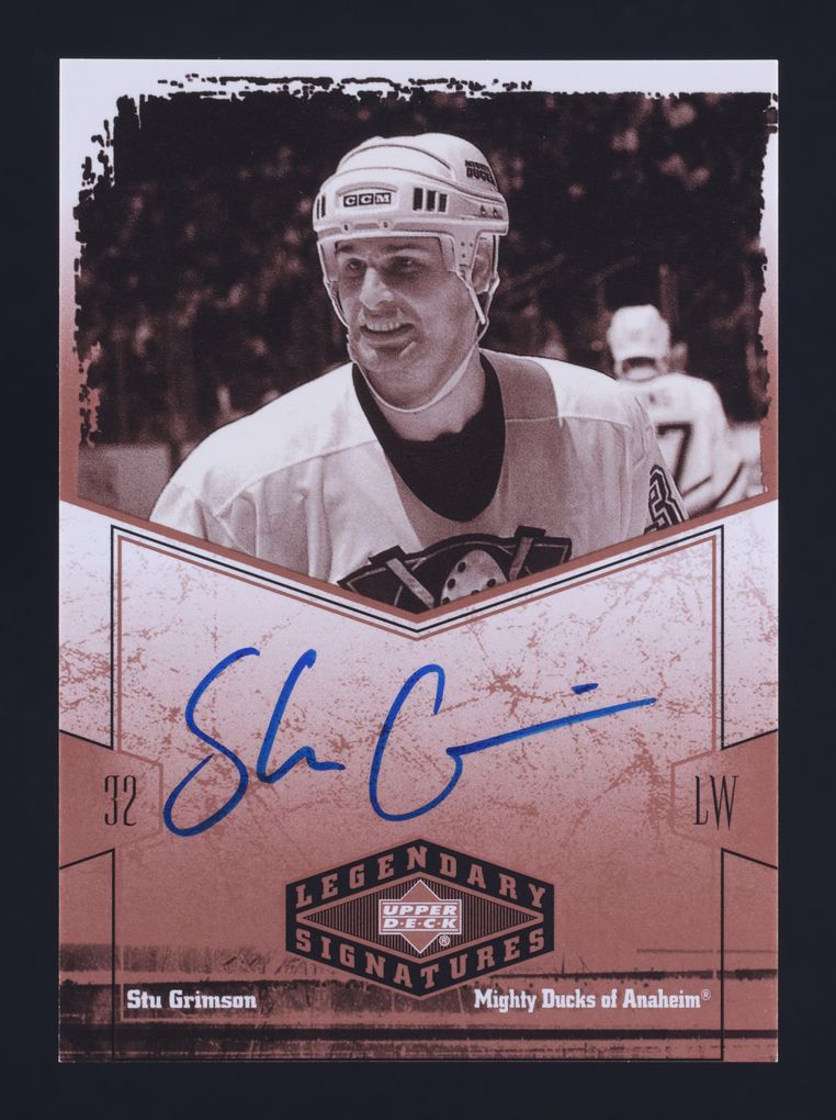 2004 Upper Deck Legendary Signatures Stu Grimson AUTO #SG MBA AUTH
