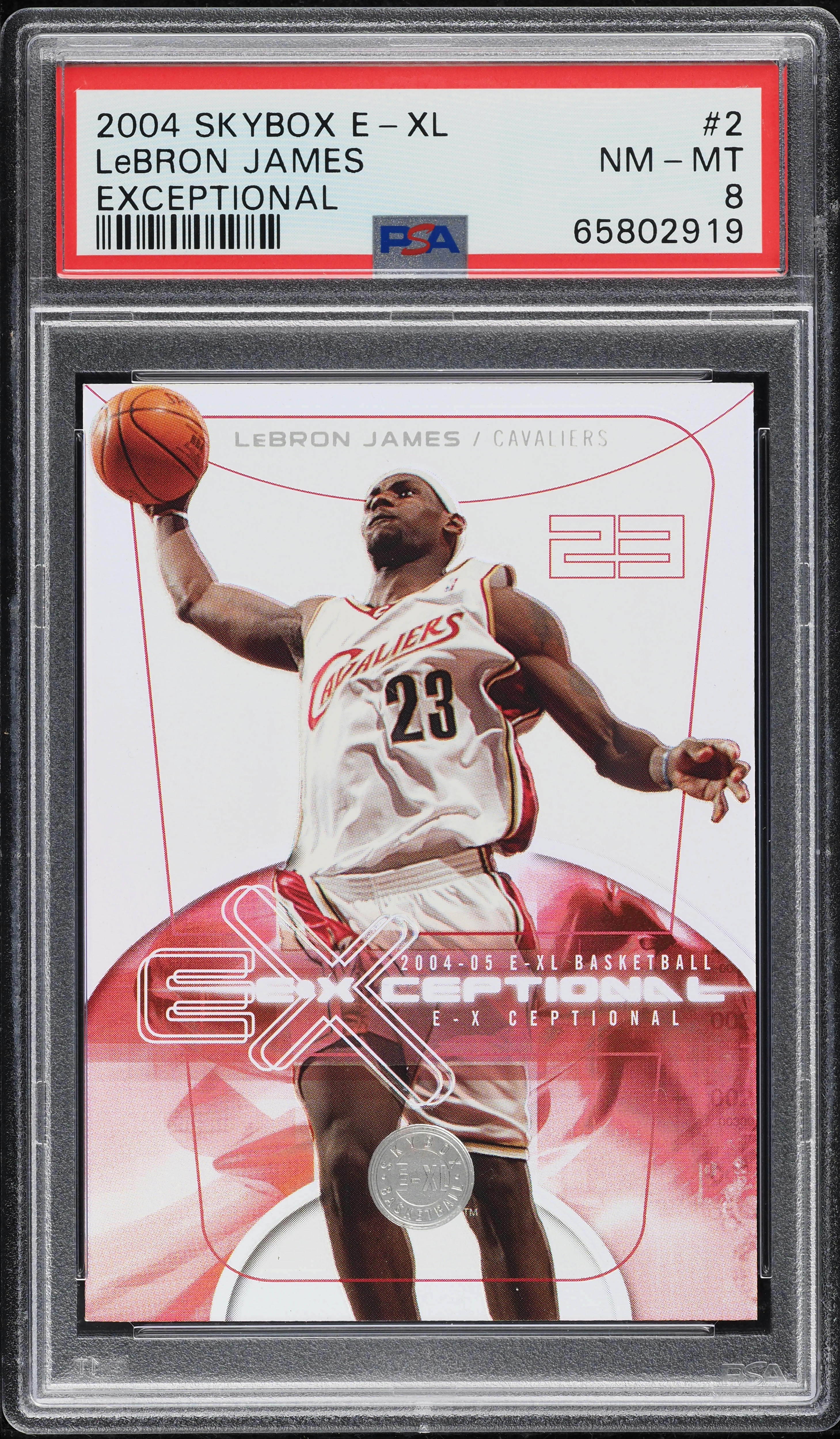 2004 SkyBox E-XL E-Xceptional LeBron James #2 PSA 8 NM-MT on