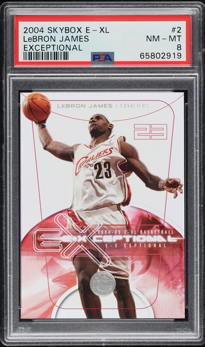 2004 SkyBox E-XL E-Xceptional LeBron James #2 PSA 8 NM-MT on