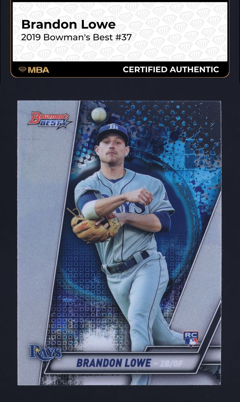 2019 Bowman's Best Brandon Lowe ROOKIE #37 MBA AUTH