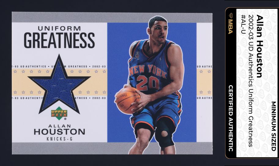 1996 Skybox Premium Rubies Allan Houston #174 PSA 8 NM-MT on 