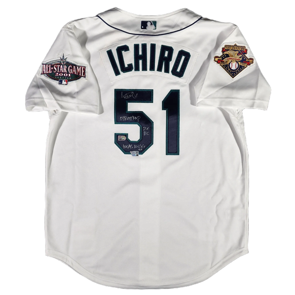 Ichiro Suzuki Signed ASG Mariners Replica Jersey w/ inscriptions - LE 4/10