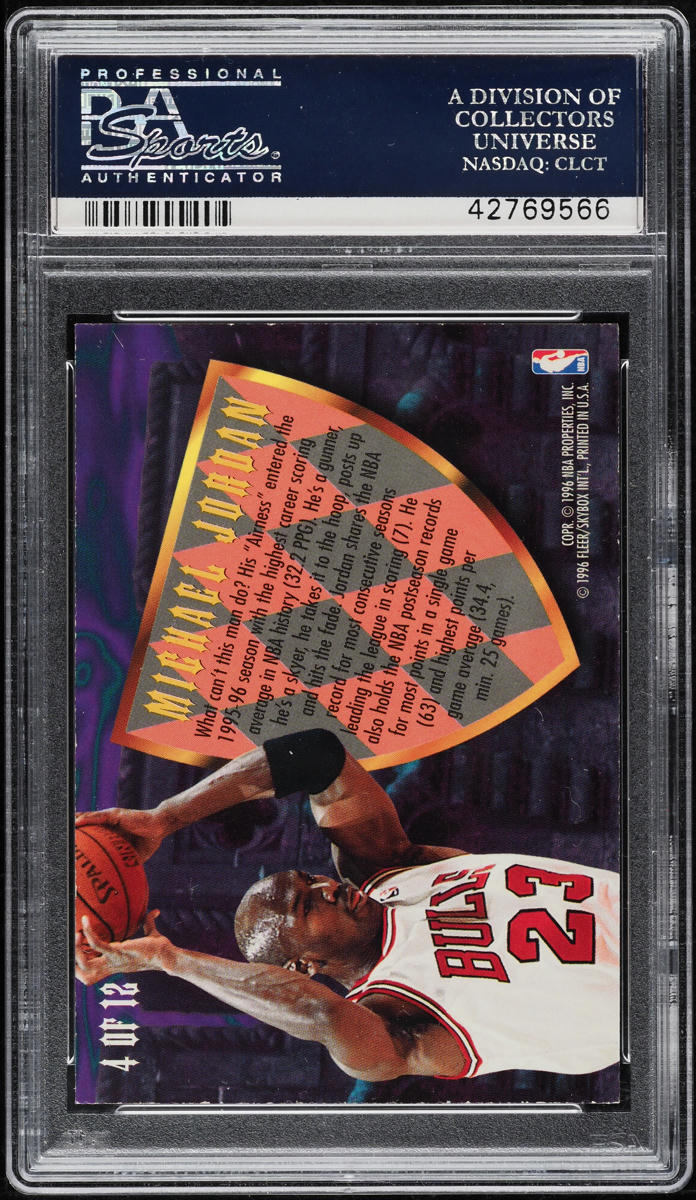 1995 Ultra Scoring Kings Hot Packs Michael Jordan #4 PSA 8 NM-MT