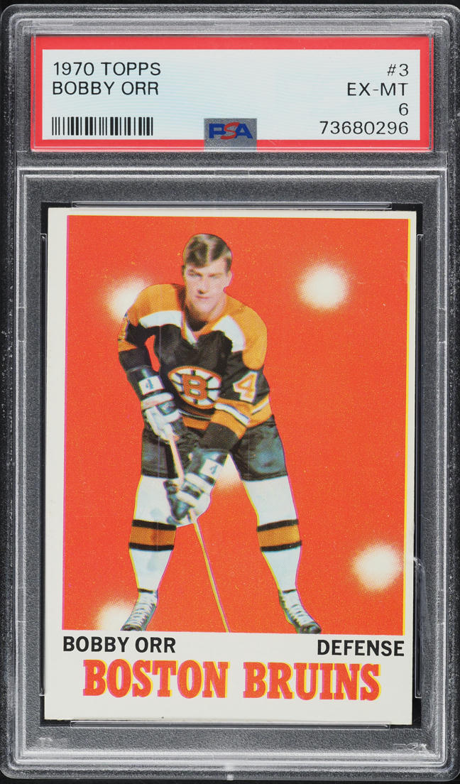 1970 Topps Hockey Bobby Orr #3 PSA 6 EXMT