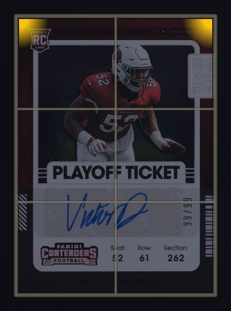 2021 Panini Contenders Playoff Ticket Victor Dimukeje ROOKIE AUTO 99/99 MBA AUTH