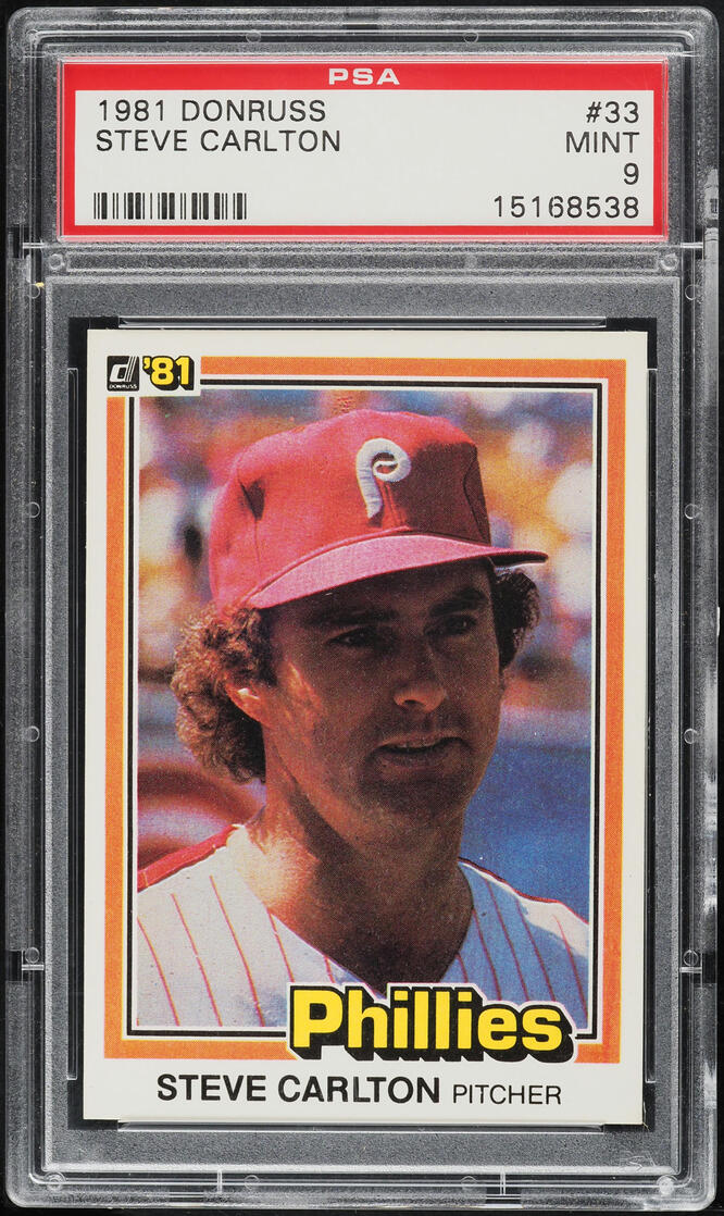 1981 Donruss Steve Carlton #33 PSA 9 MINT