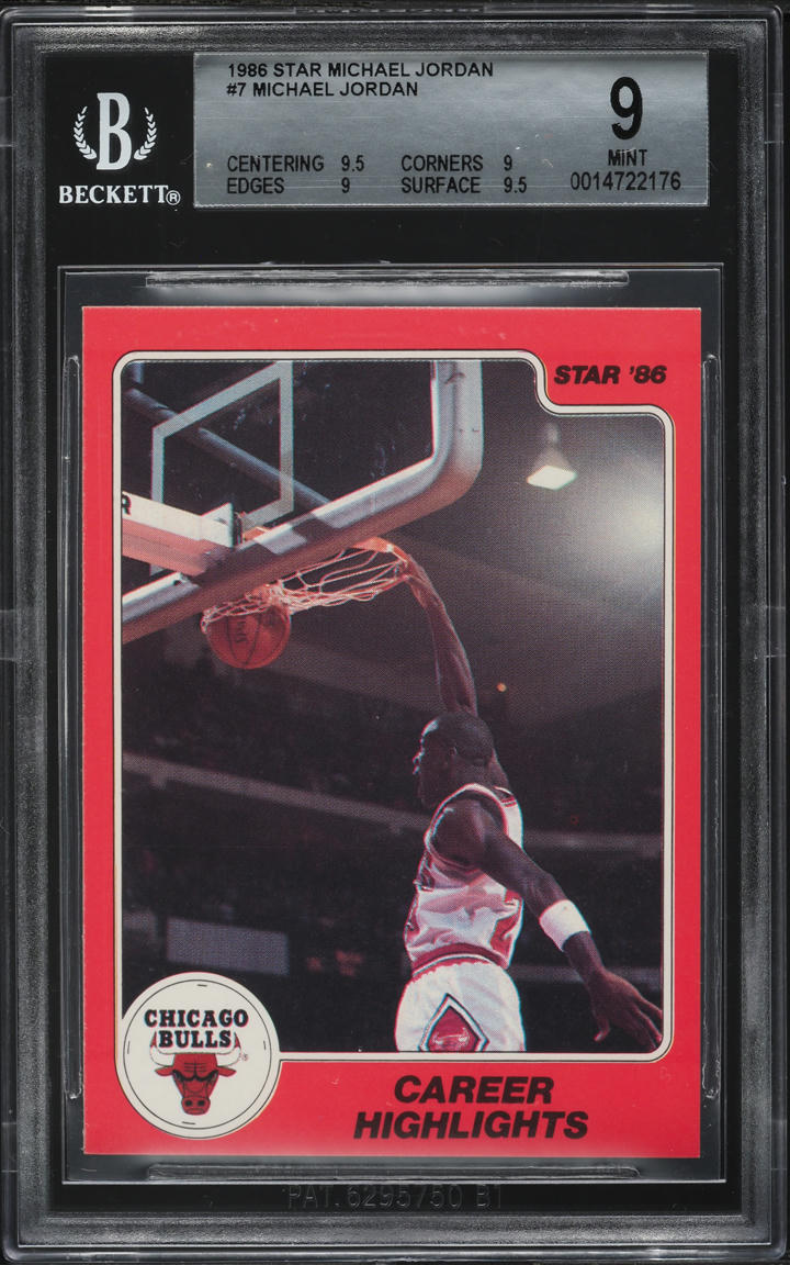 1986 Star Basketball Michael Jordan #7 BGS 9 MINT