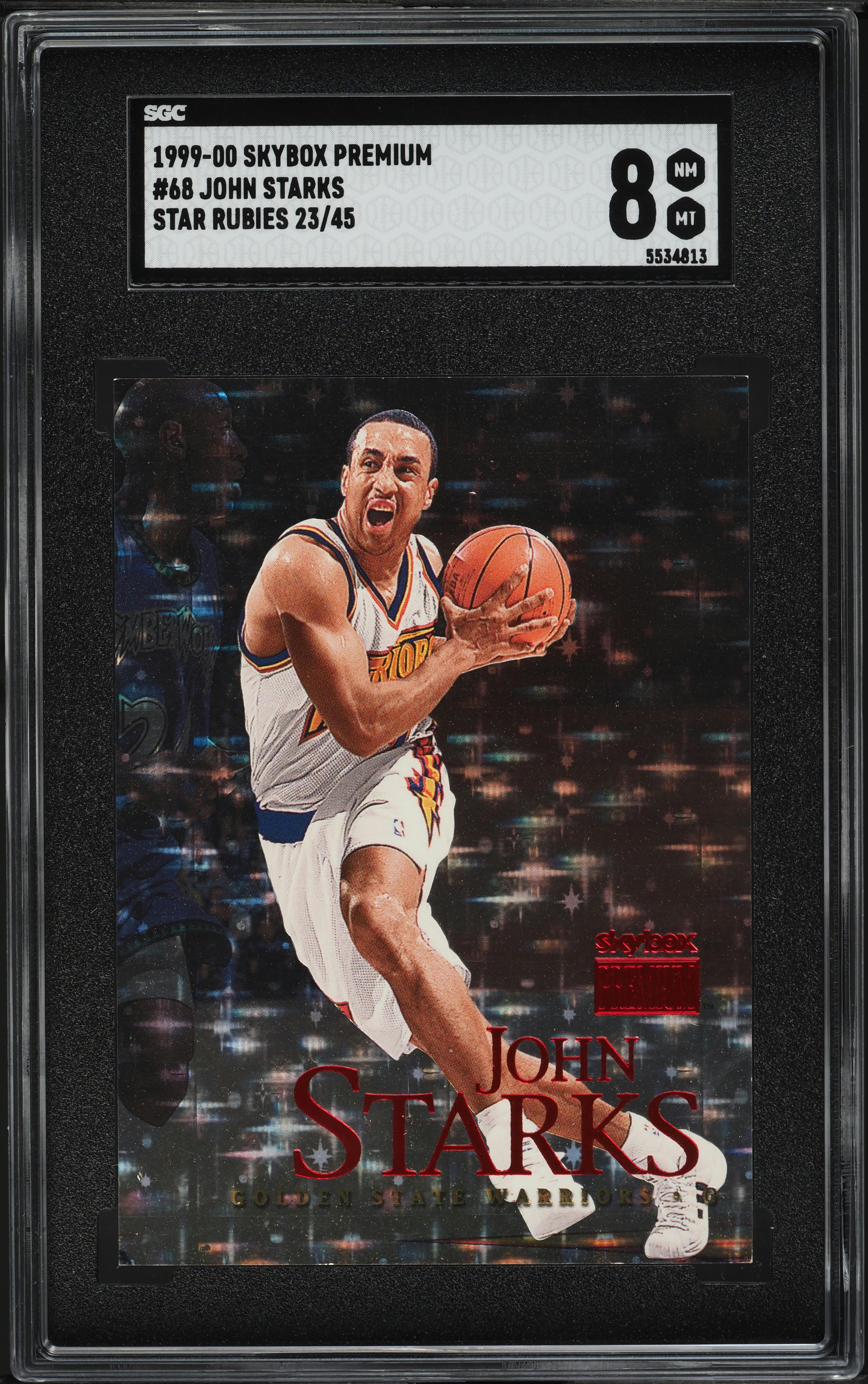 1999 SkyBox Premium Star Rubies John Starks /45 #68 SGC 8 NM-MT on 