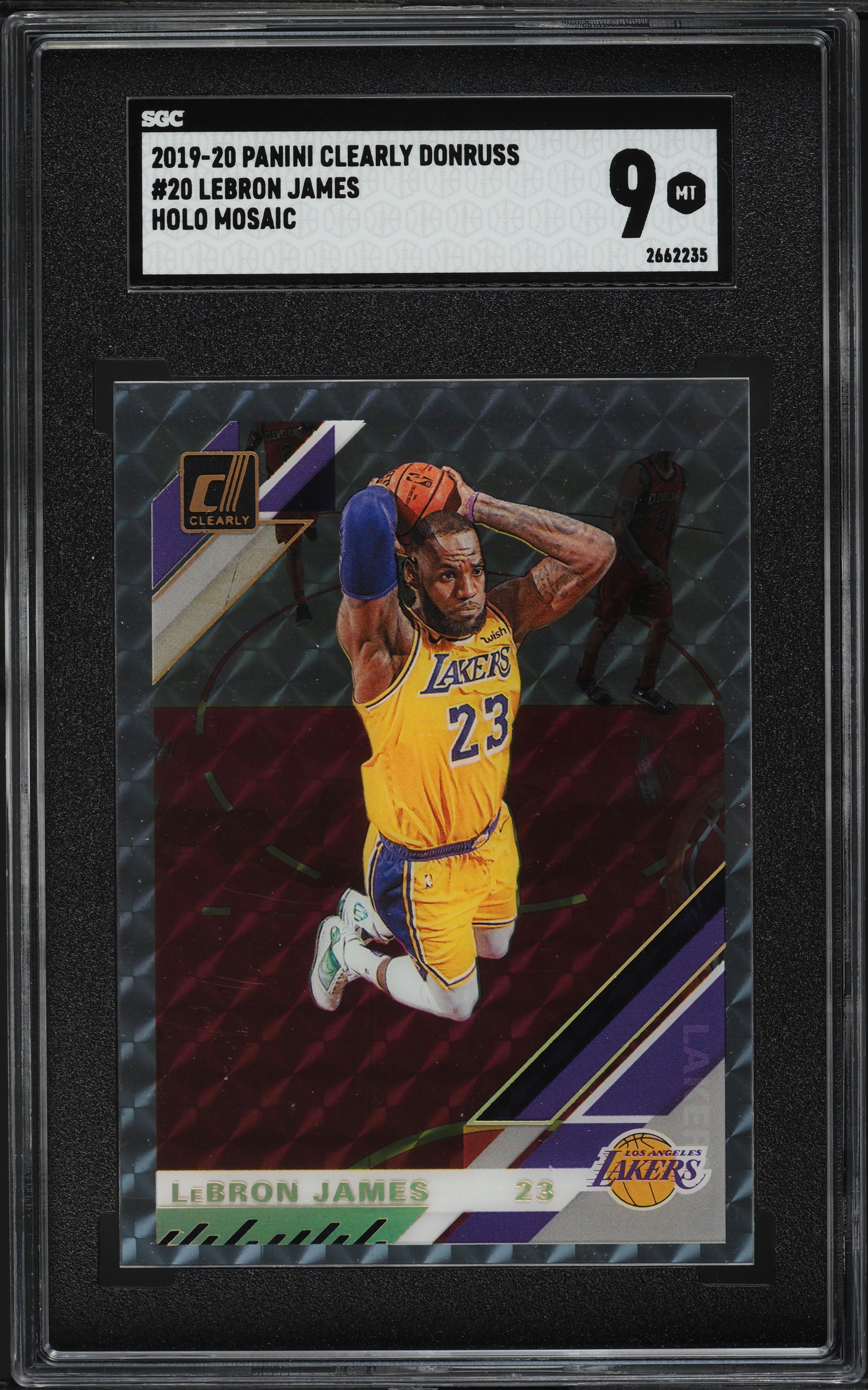 2019 Panini Clearly Donruss Holo Mosaic LeBron James #20 SGC 9