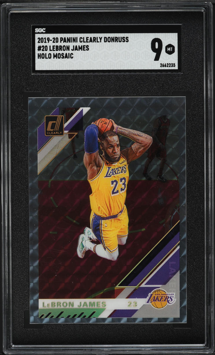 2019 Panini Clearly Donruss Holo Mosaic LeBron James #20 SGC 9