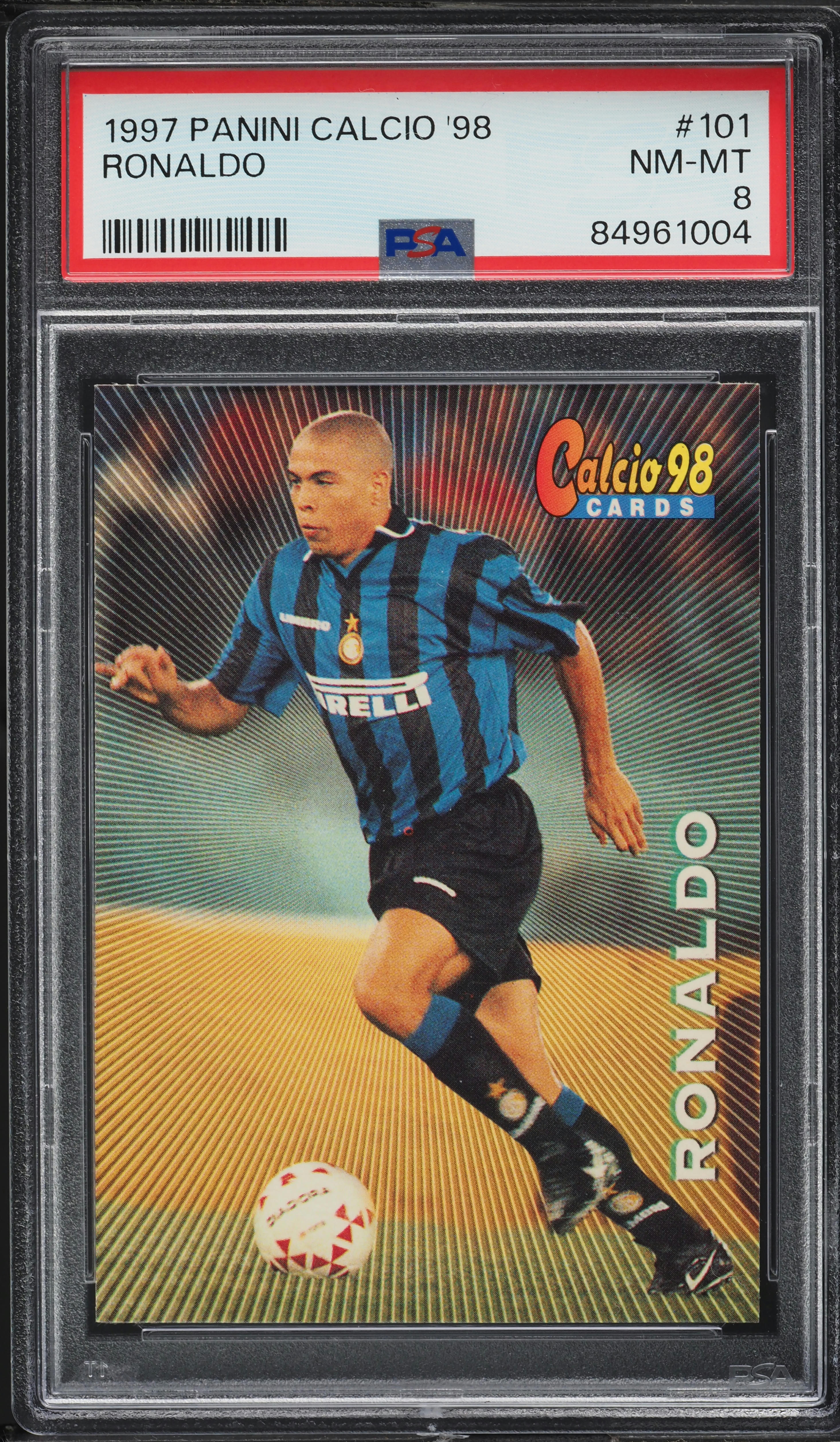1997 Panini Calcio '98 Ronaldo #101 PSA 8 NM-MT on Fanatics Collect