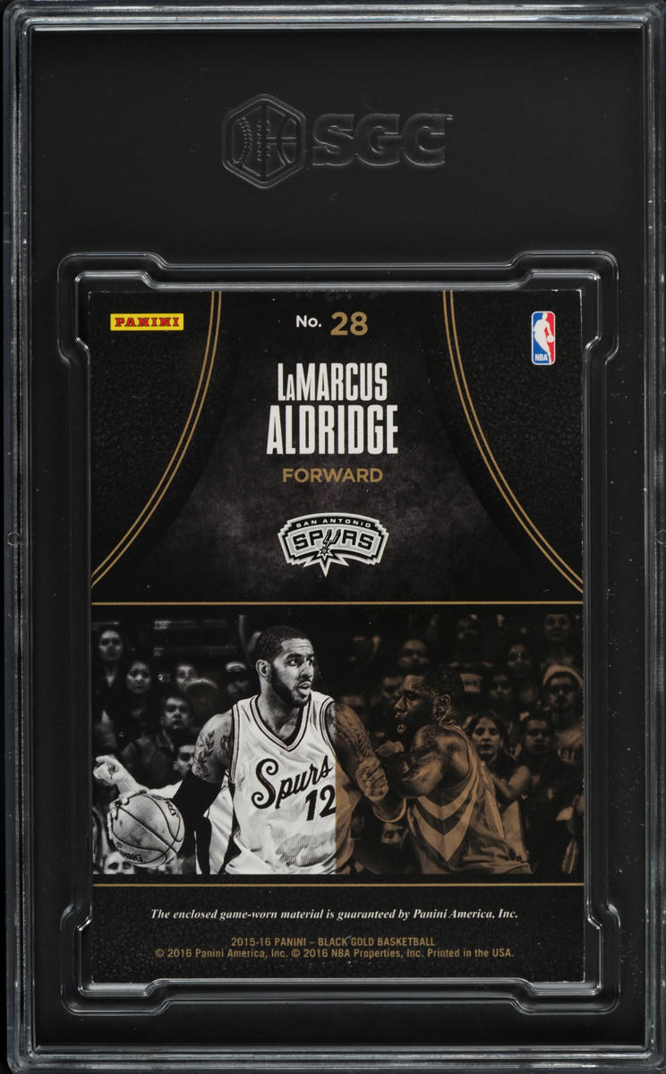 2015 Panini Black Gold Massive LaMarcus Aldridge PATCH /199 #28 SGC 8 NM-MT  on Fanatics Collect, image size:744x1200