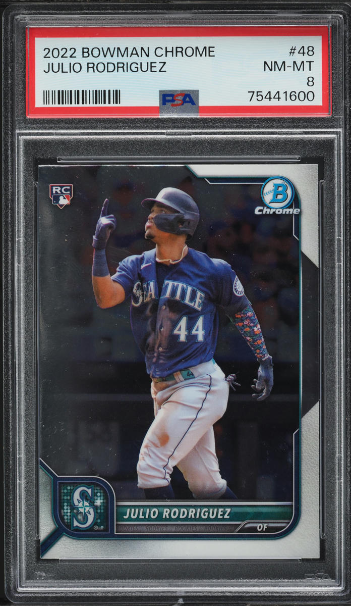 2022 Bowman Chrome Julio Rodriguez ROOKIE #48 PSA 8 NM-MT