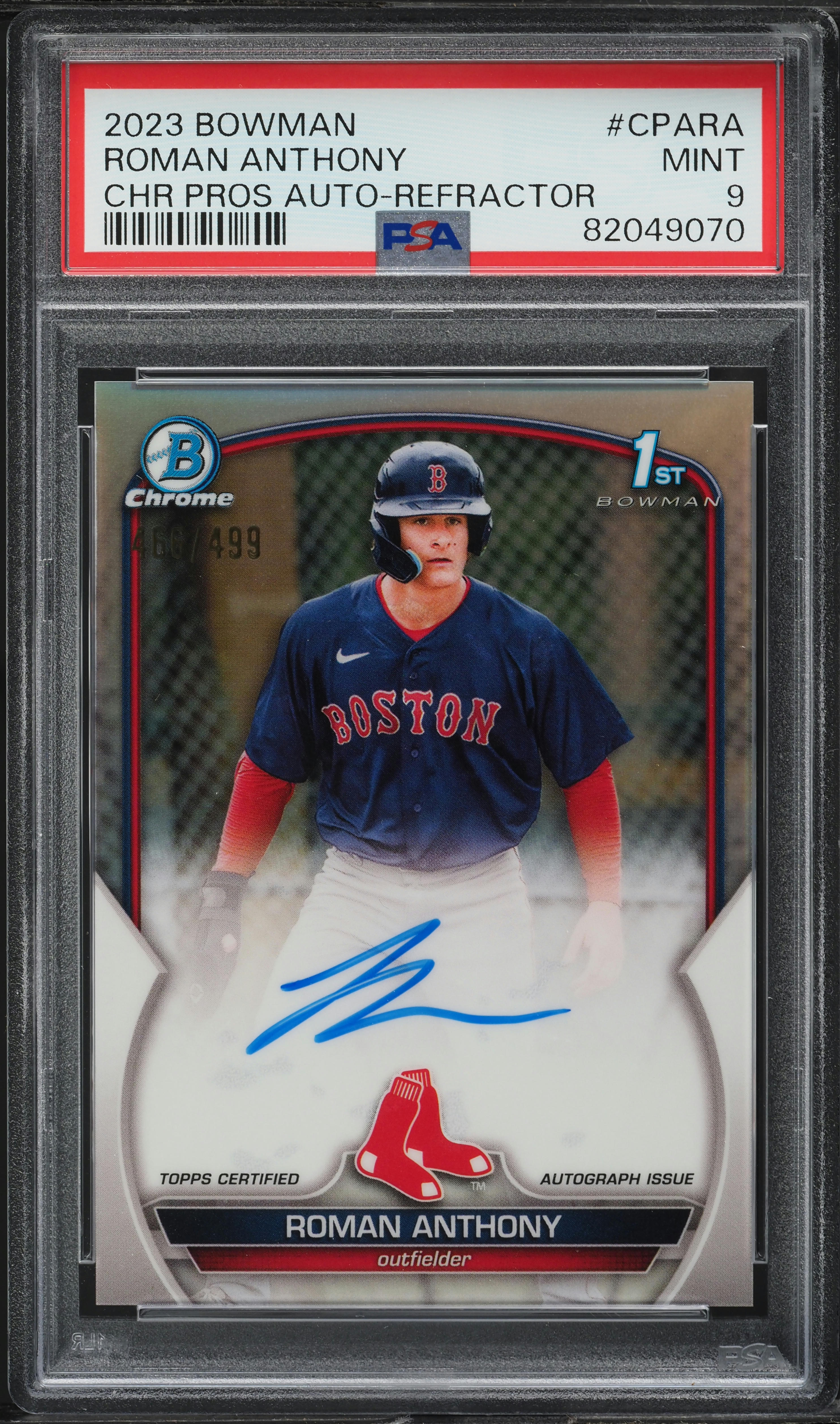 2023 Bowman Chrome Refractor Roman Anthony ROOKIE AUTO /499 #CPA 