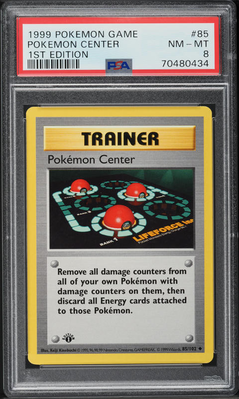1999 Pokemon Base Set Shadowless 1st Edition Pokemon Center #85 PSA 8 NM-MT
