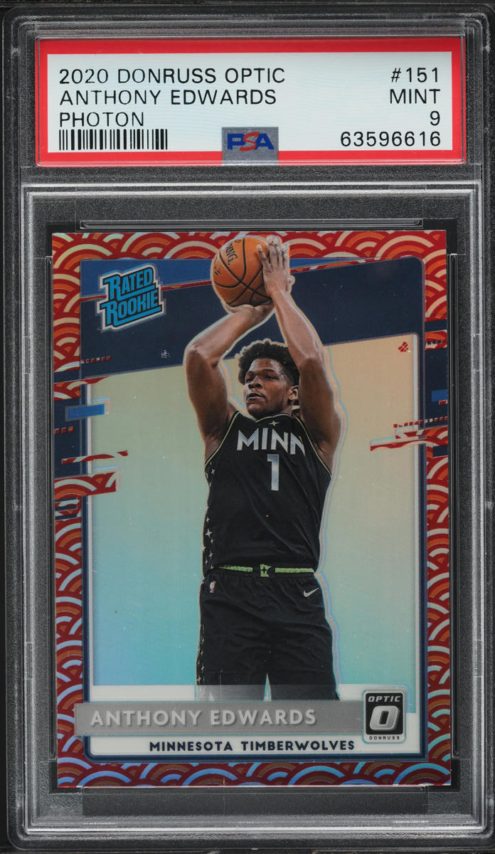 2020 Donruss Optic Photon Anthony Edwards ROOKIE #151 PSA 9 MINT