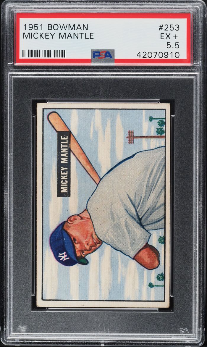1951 Bowman Mickey Mantle ROOKIE #253 PSA 5.5 EX+