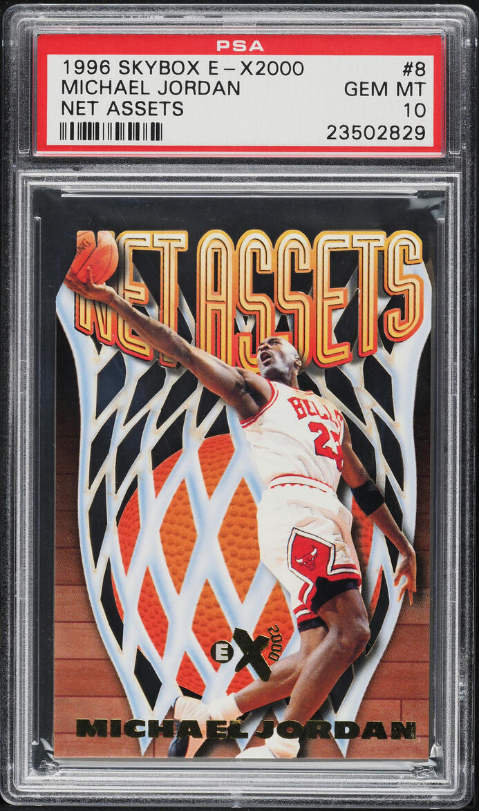 1996 Skybox E-X2000 Net Assets Michael Jordan #8 PSA 10 GEM MINT