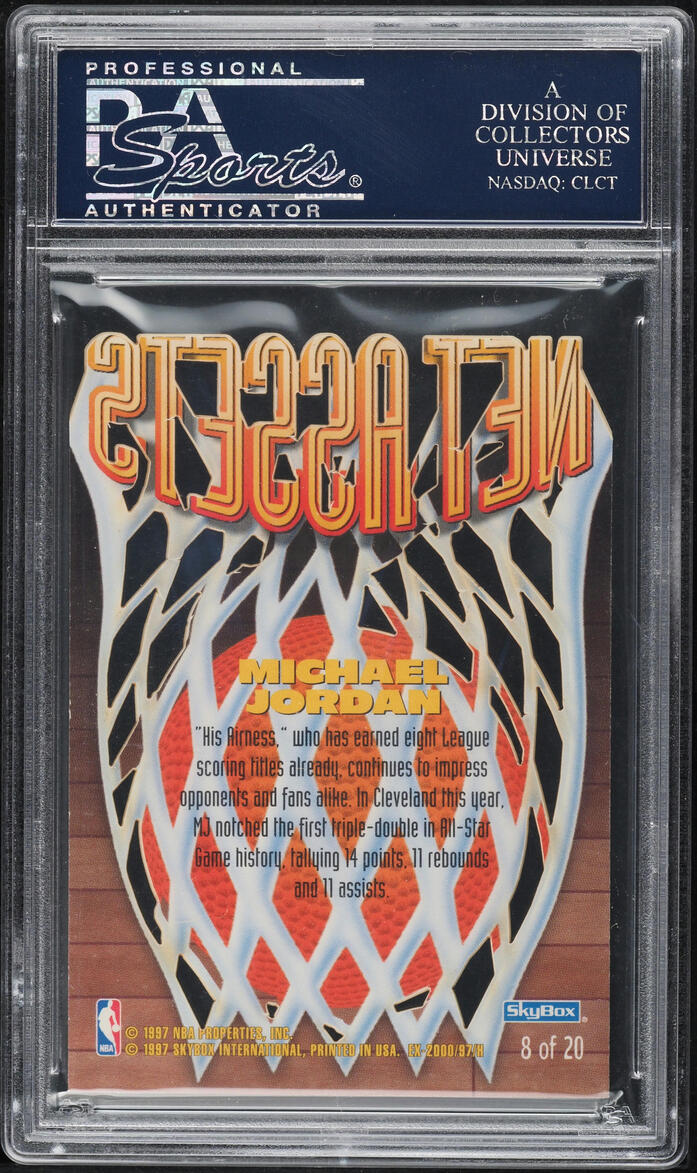 1996 Skybox E-X2000 Net Assets Michael Jordan #8 PSA 10 GEM MINT