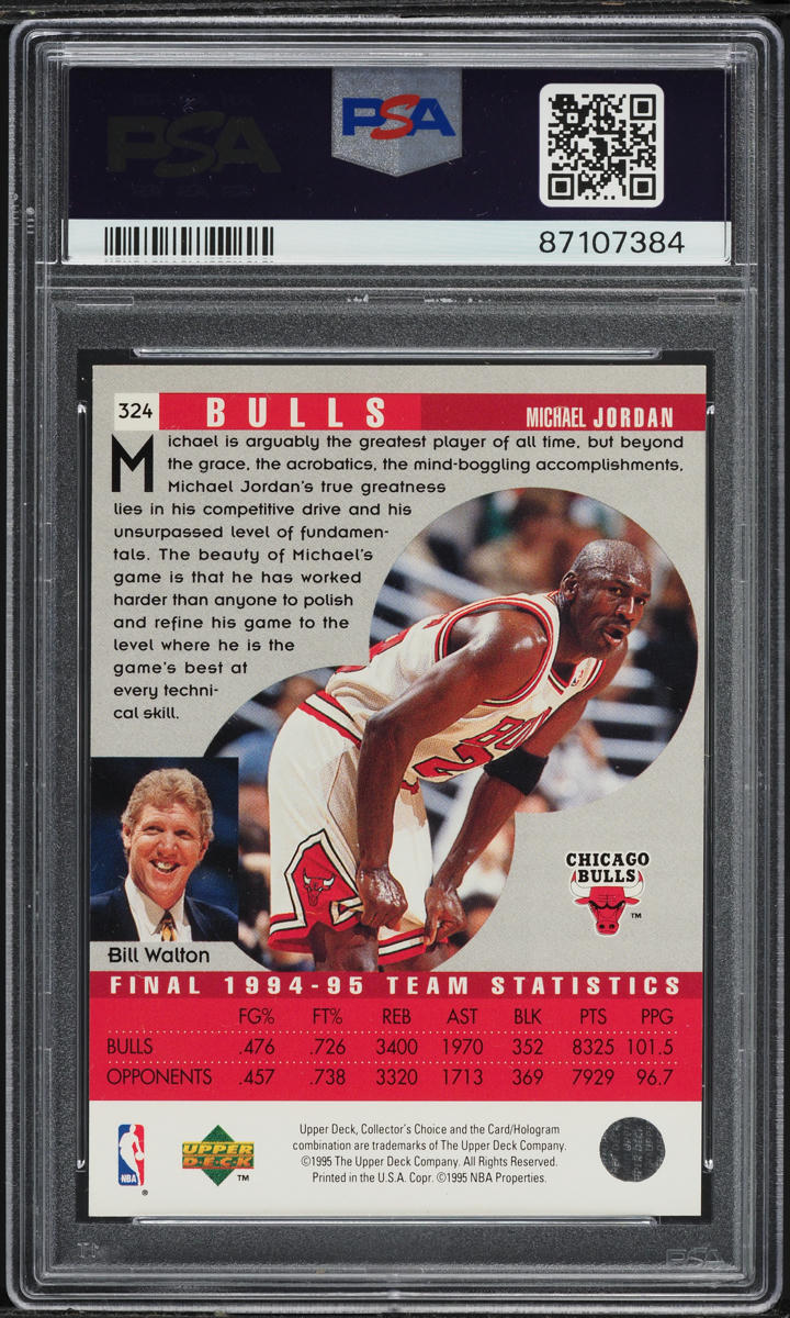 1995 Collector's Choice Michael Jordan #324 PSA 7 NRMT