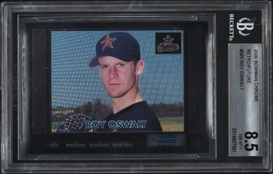 2000 Bowman Chrome Retro Future Roy Oswalt ROOKIE #395 BGS 8.5 NM-MT+
