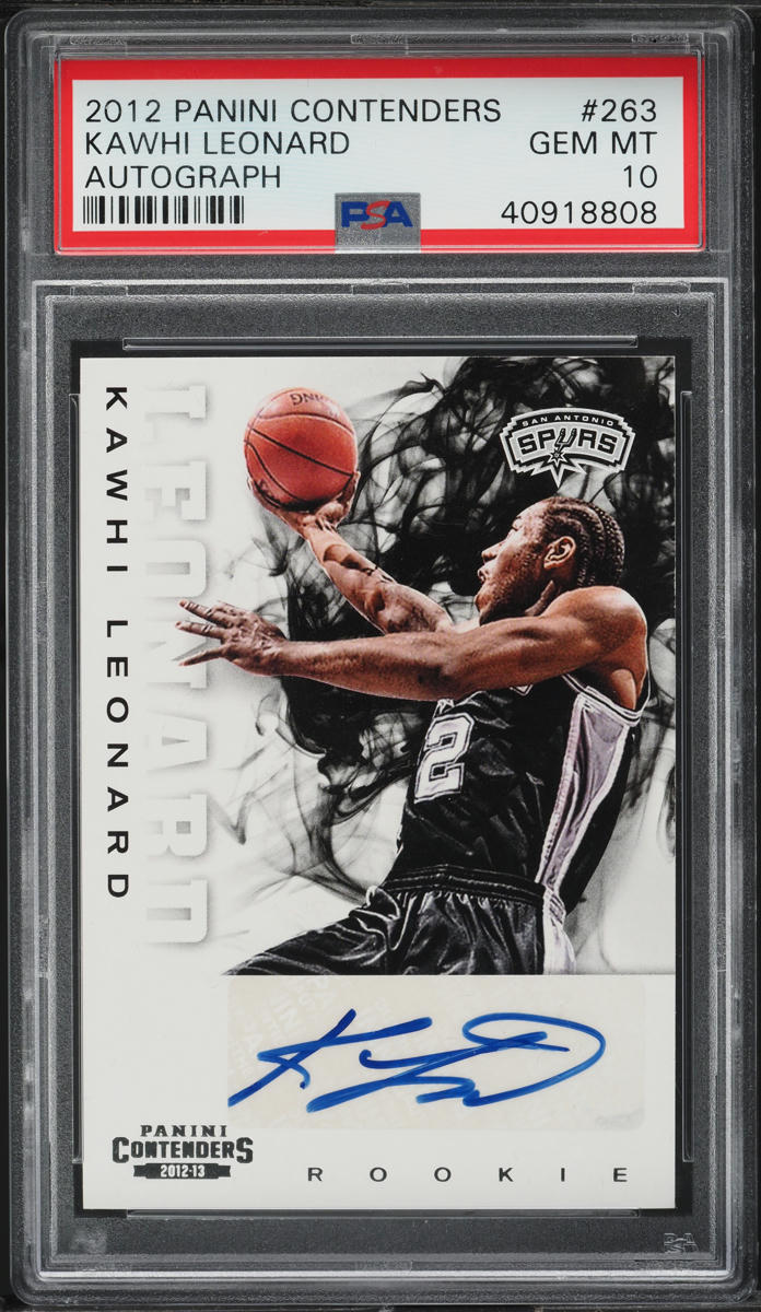 2012 Panini Contenders Kawhi Leonard ROOKIE AUTO #263 PSA 10 GEM MINT