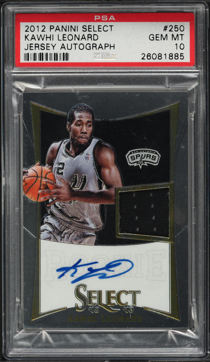 2012 Select Basketball Kawhi Leonard ROOKIE PATCH AUTO /249 #250 PSA 10 GEM MINT