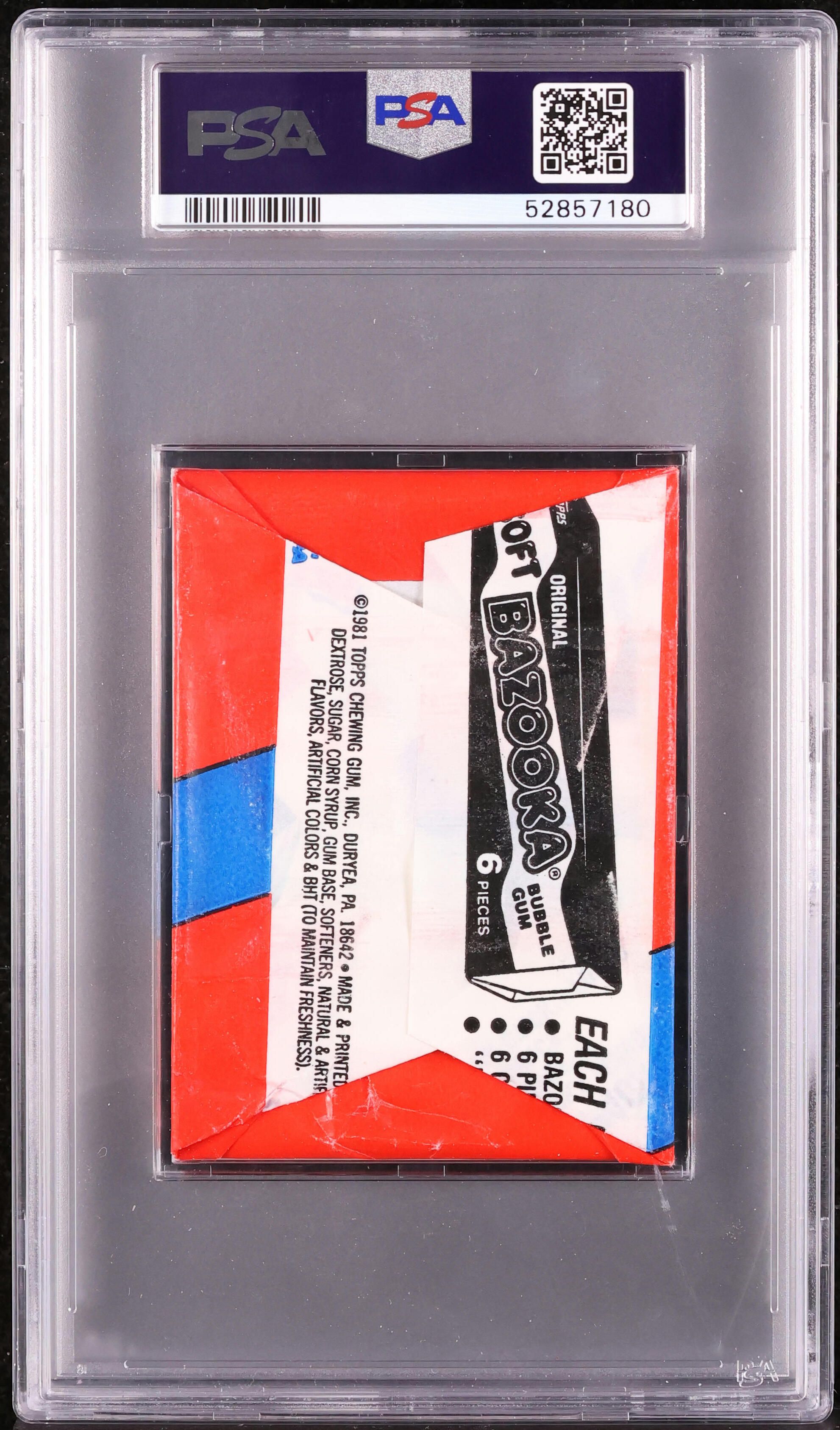 1981 Topps Hockey Wax Pack w/ Dave Babych BACK PSA 8 NM-MT on