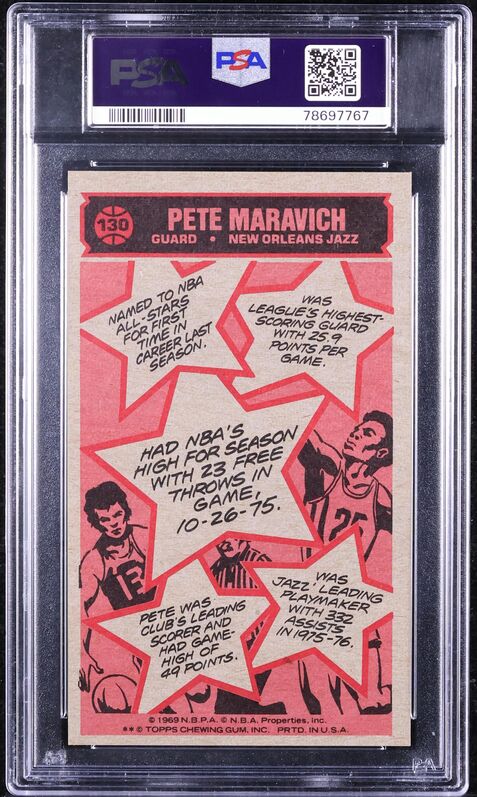1976 Topps Basketball Pete Maravich ALL-STAR #130 PSA 8 NM-MT