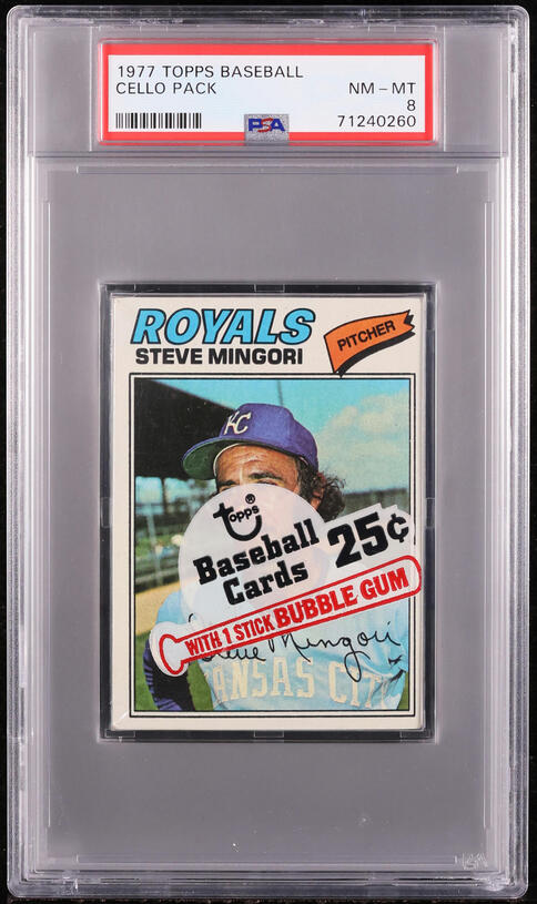 1977 Topps Baseball Cello Pack PSA 8 NM-MT
