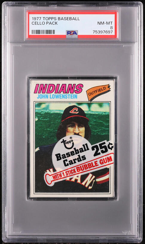 1977 Topps Baseball Cello Pack PSA 8 NM-MT