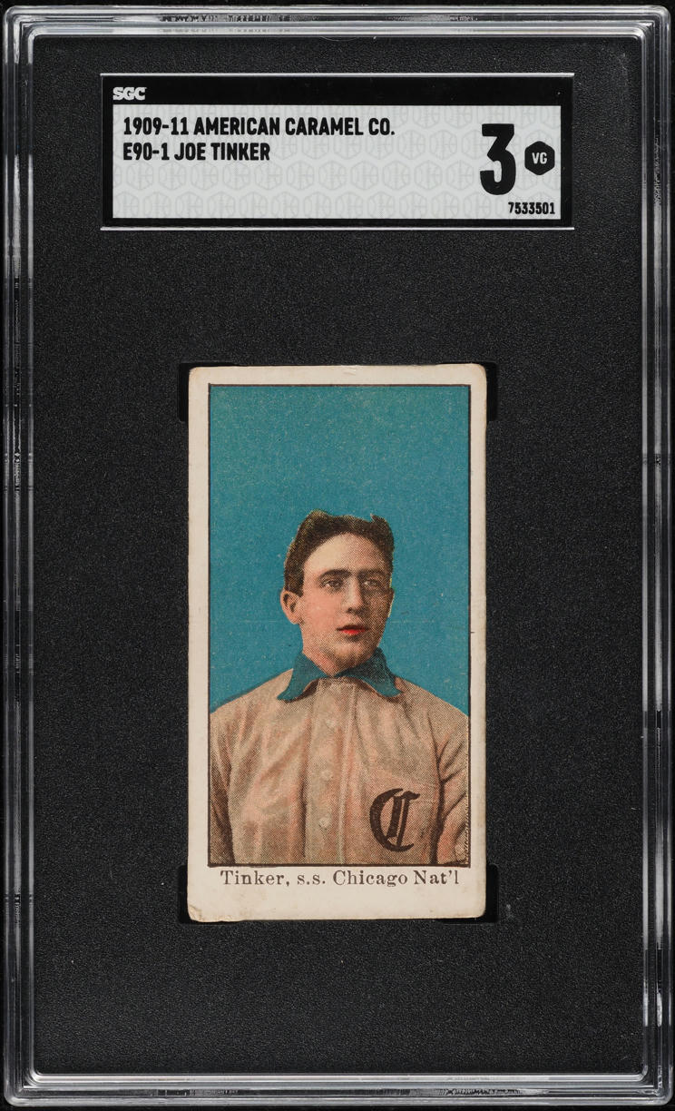 1909 E90-1 American Caramel Joe Tinker SGC 3 VG