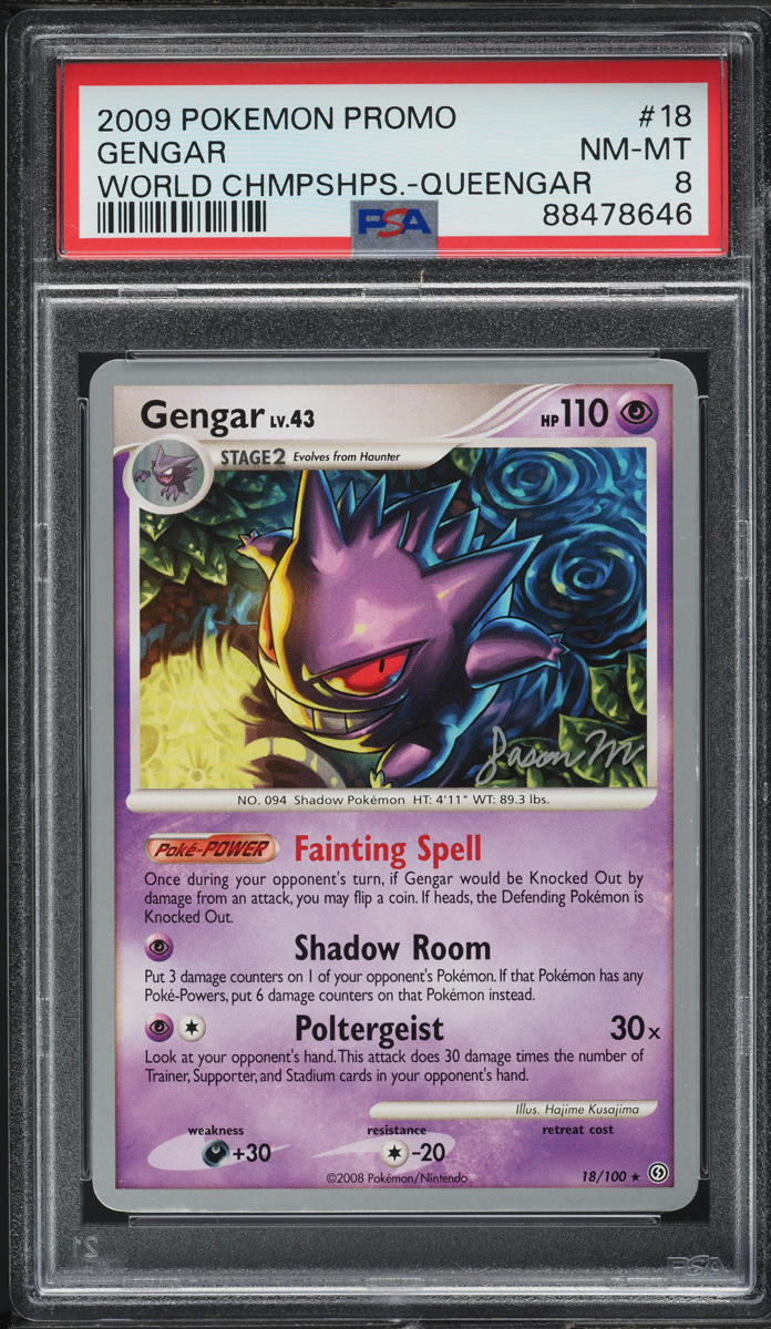 2009 Pokemon World Championships Promo Queengar Gengar #18 PSA 8