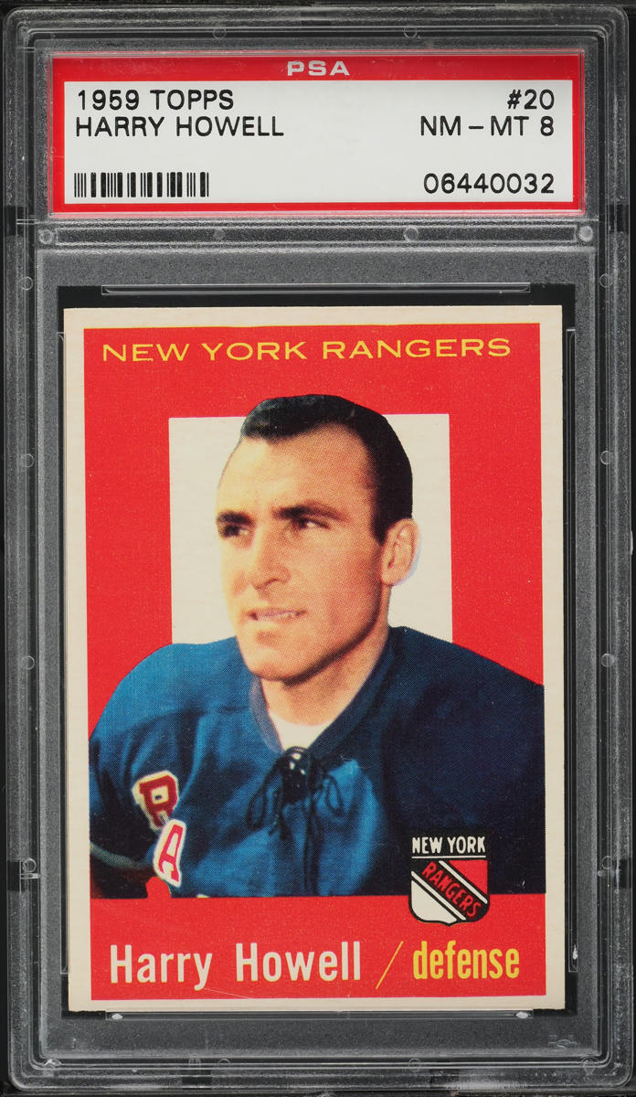1959 Topps Hockey Harry Howell #20 PSA 8 NM-MT