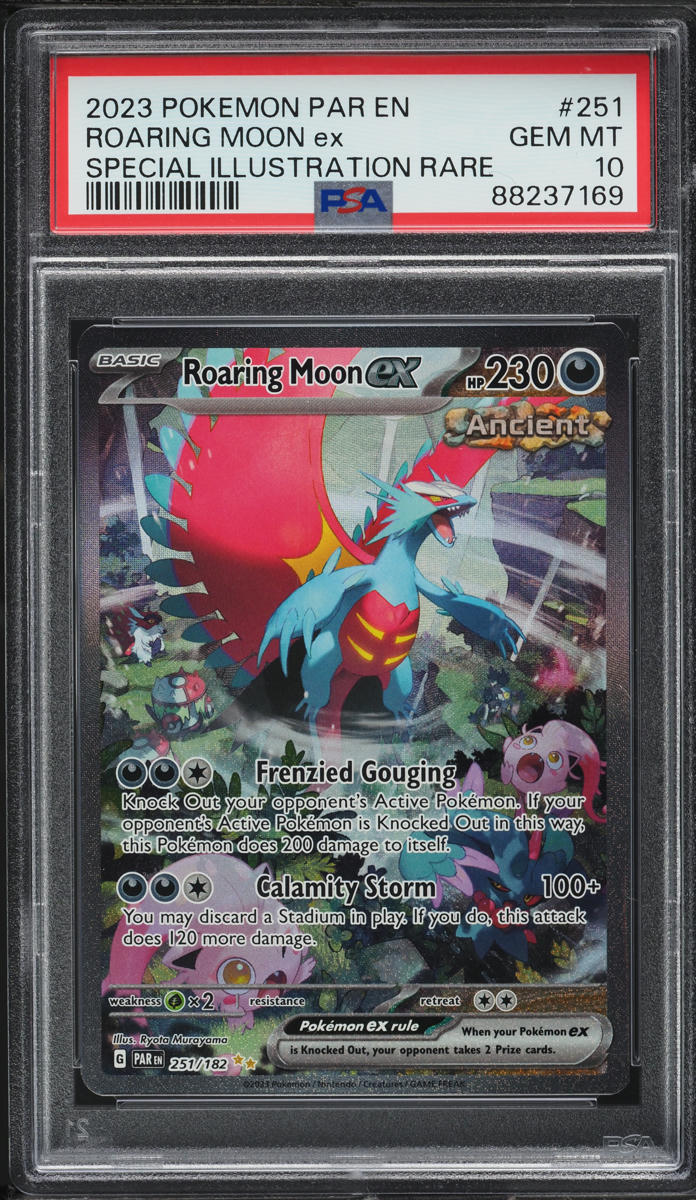2023 Pokemon SV Paradox Rift Special Illustration Roaring Moon ex #251 PSA  10 on Fanatics Collect