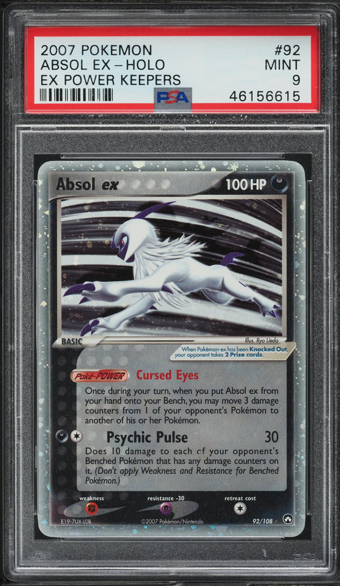 2007 Pokemon EX Power Keepers Holo Absol ex #92 PSA 9 MINT
