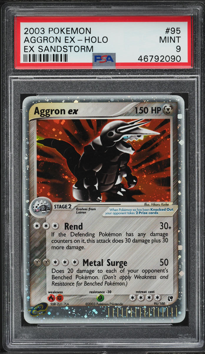 2003 Pokemon EX Sandstorm Holo Aggron ex #95 PSA 9 MINT