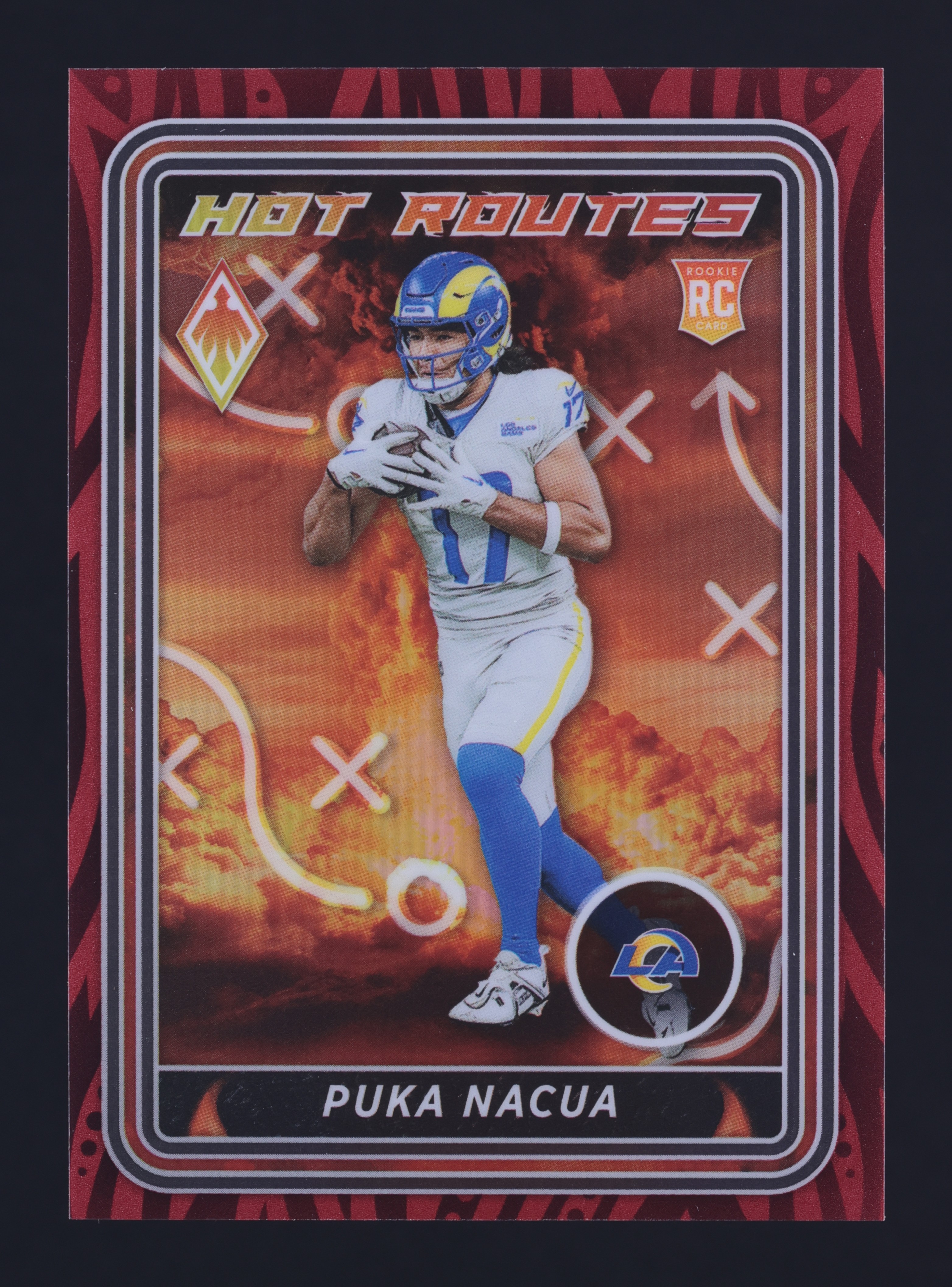 2023 Panini Phoenix Hot Routes Red Puka Nacua ROOKIE /199 #HR-26