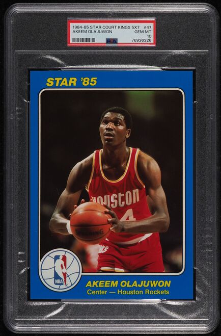 1984 Star Court Kings 5x7 Hakeem Olajuwon ROOKIE #47 PSA 10 GEM
