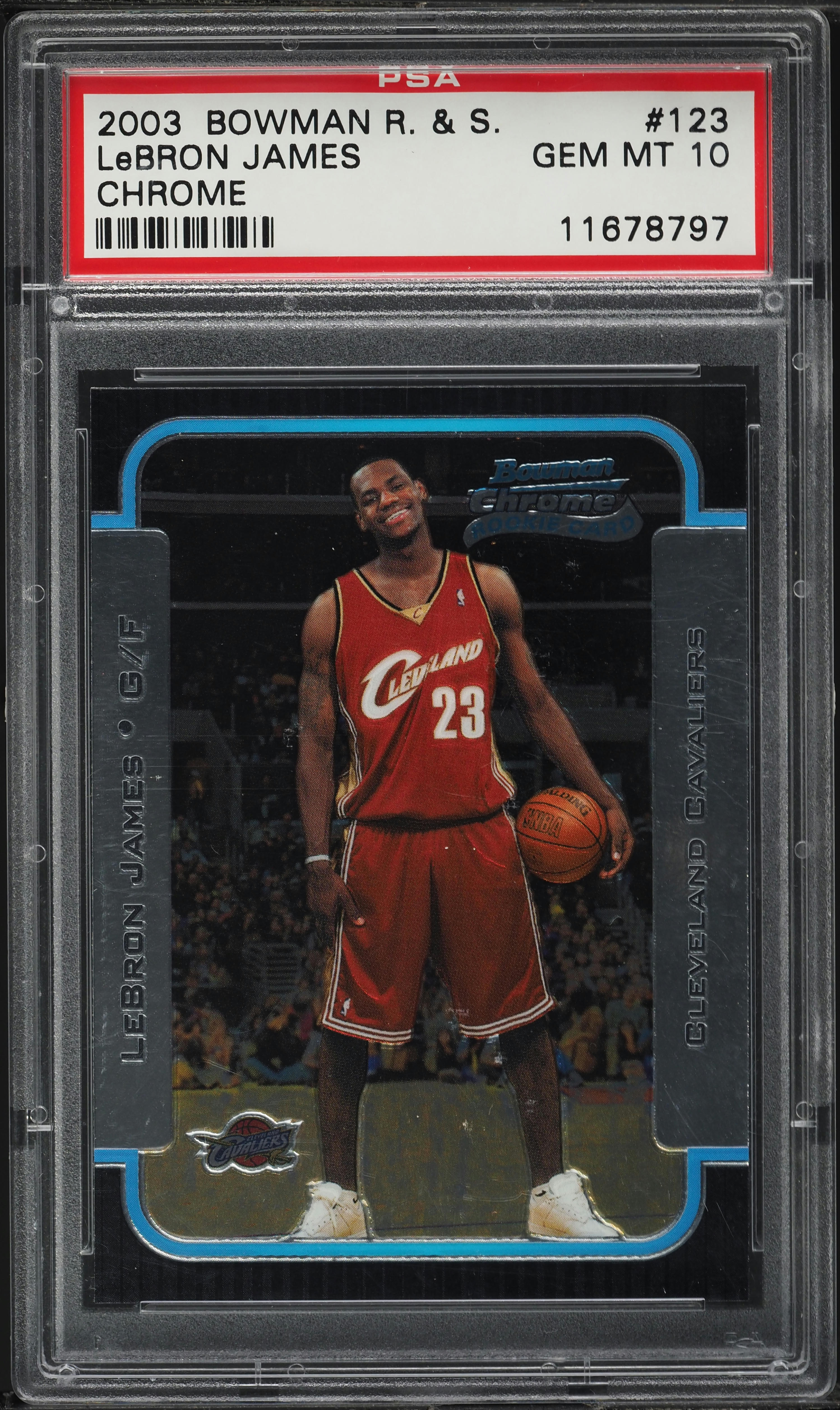 2003 Bowman Chrome Rookies & Stars LeBron James ROOKIE #123 PSA 10