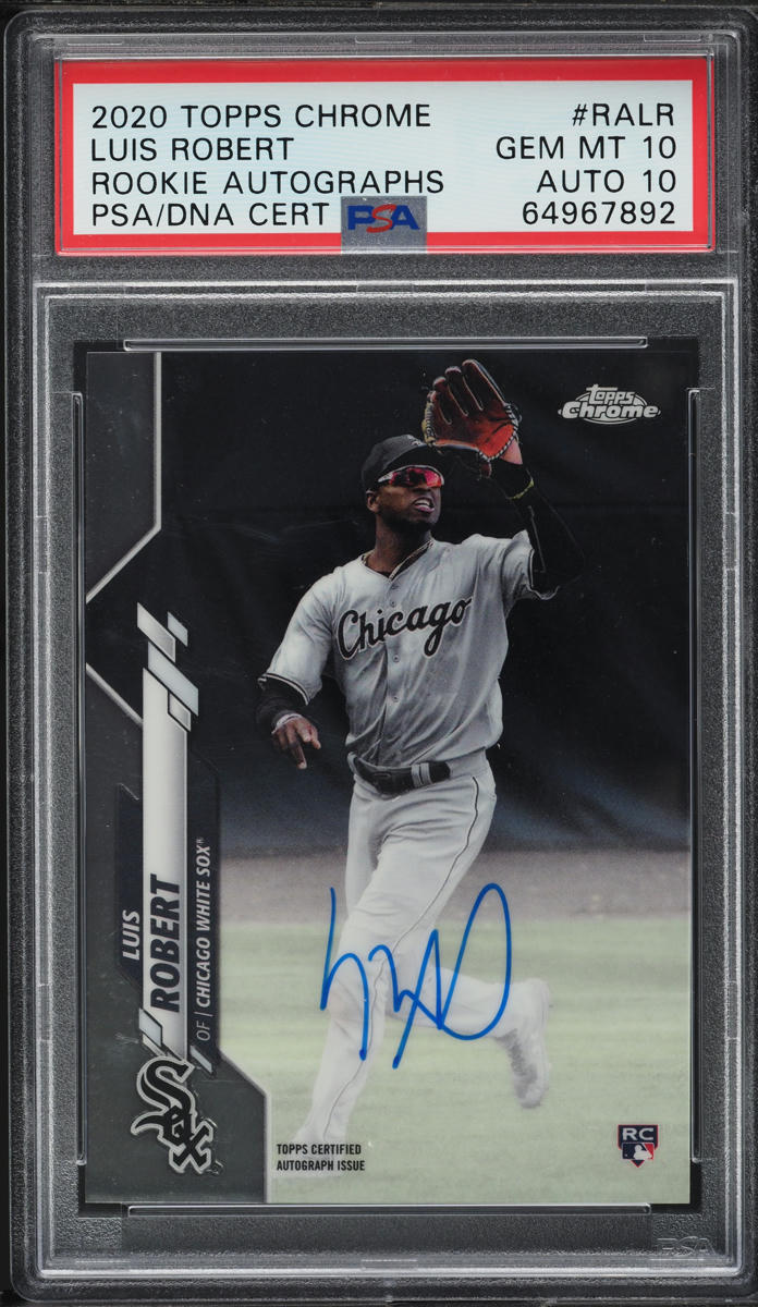 2020 Topps Chrome Luis Robert ROOKIE AUTO DNA 10 #RALR PSA 10 GEM MINT
