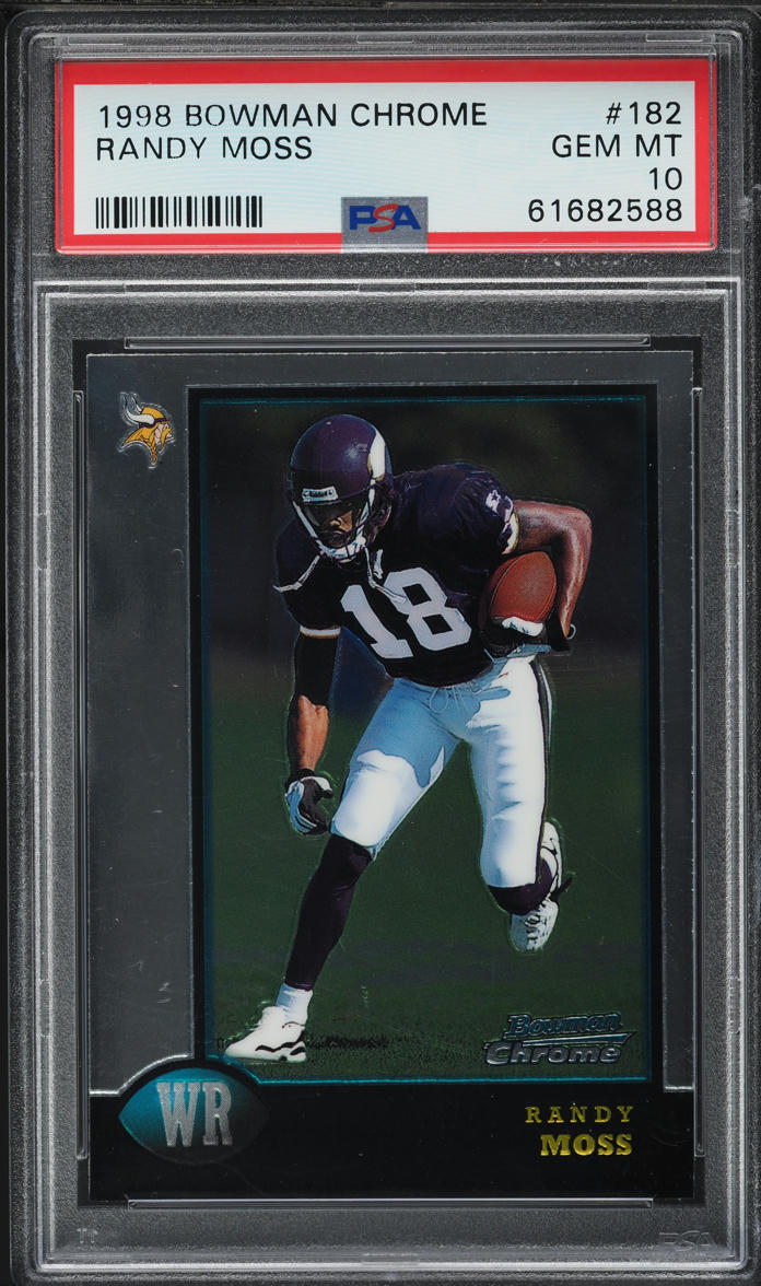 1998 Bowman Chrome Randy Moss ROOKIE #182 PSA 10 GEM MINT