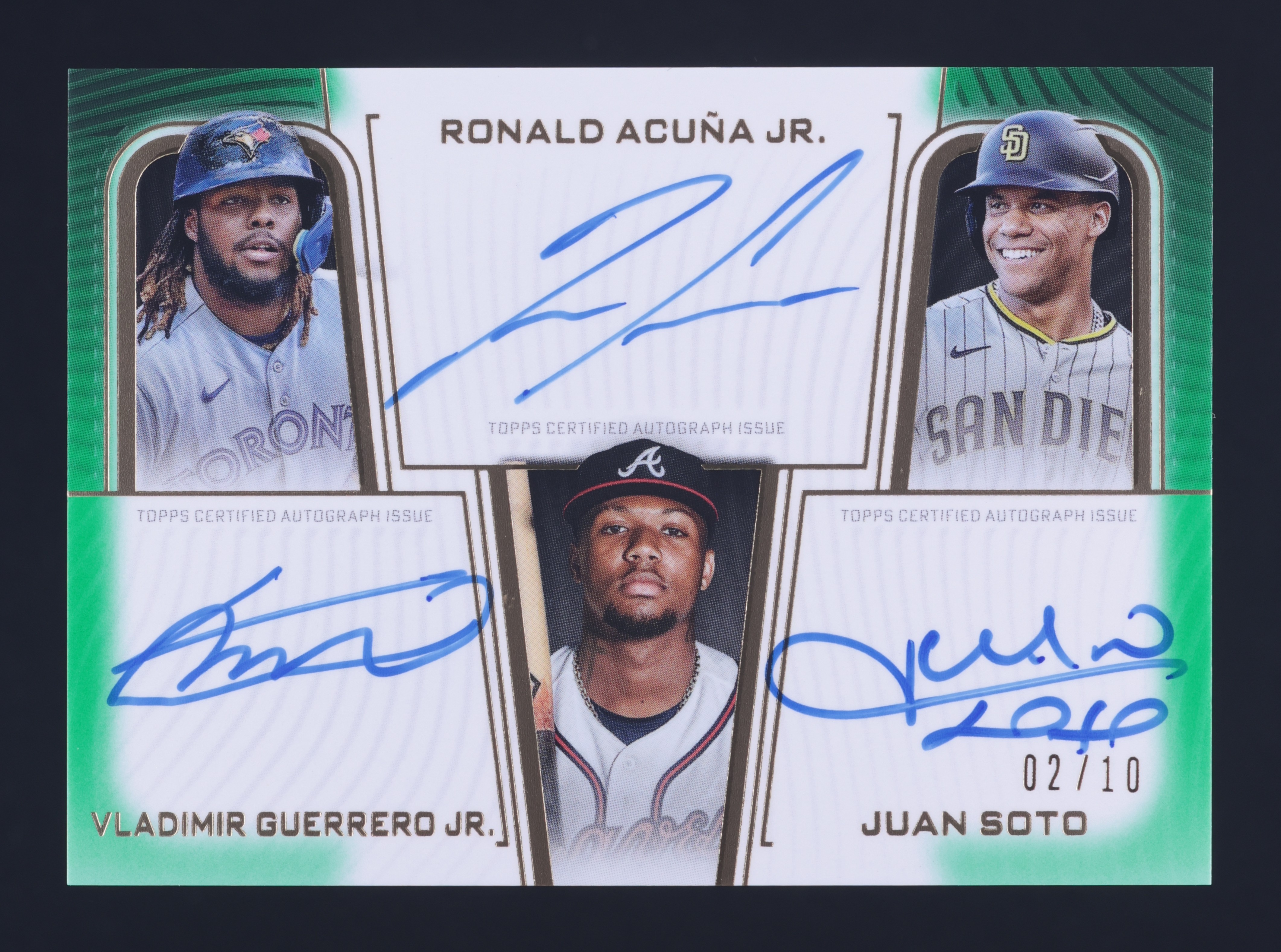 2023 Topps Definitive Guerrero Jr. Juan Soto Ronald Acuna Jr. AUTO 