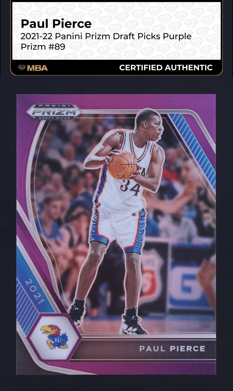 2021 Panini Prizm Draft Picks Purple Paul Pierce /75 #89 MBA AUTH