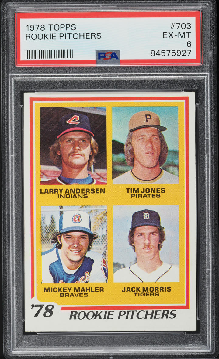 1978 Topps Jack Morris ROOKIE #703 PSA 6 EXMT on Fanatics Collect