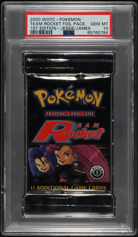 2000 Pokemon Team Rocket 1st Edition Foil Pack Jessie James PSA 10 GEM MINT