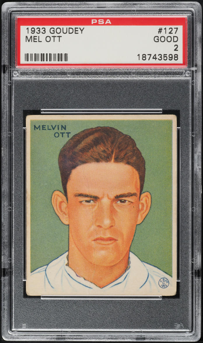 1933 Goudey Mel Ott #127 PSA 2 GD