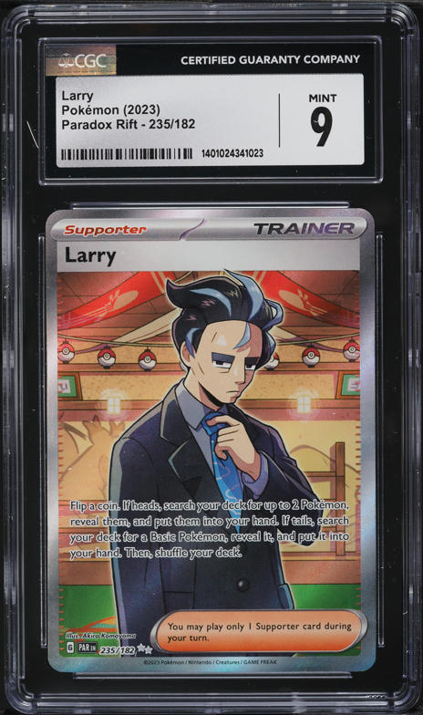 2023 Pokemon Scarlet & Violet Paradox Rift Full Art Larry #235 CGC 9 MINT